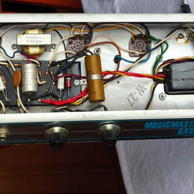 1977 Fender Musicmaster Bass Amp - Silverface Tube Amp with EU 230V Voltage Including Original Owners Manual image 9