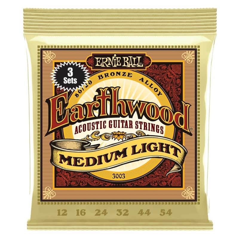 Ernie Ball Earthwood Medium Light 80/20 Bronze Acoustic Guitar Strings - 12-54 Gauge image 1