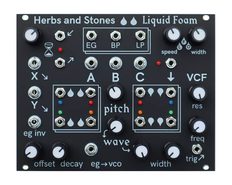 Herbs & Stones Liquid Foam Modular Mono Analogue Groovebox Eurorack Module image 1