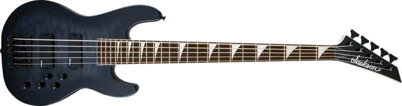 Jackson JS Series Concert Bass JS3VQ Amaranth FB Transparent Black Burst