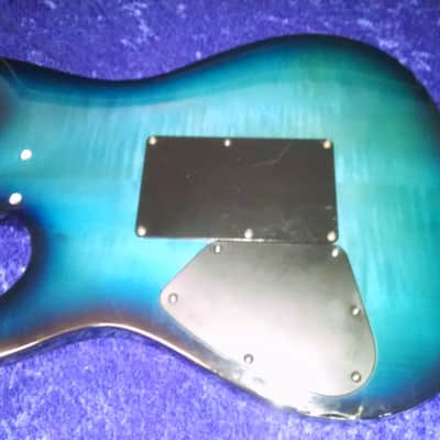 1991 Ibanez USA Custom S Saber Body Blue Mahogany Flamed maple image 15