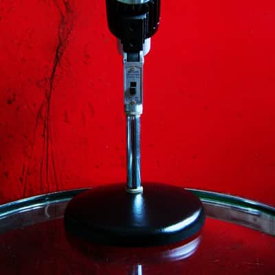 Vintage RARE 1960's Aiwa 99-4547 dynamic cardioid microphone High Z w stand Olson Monarch Lafayette prop display repair image 1
