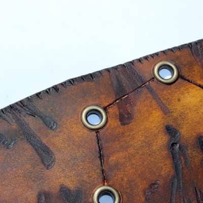 burnyblack distressed leather guitar strap - big dipper vintage/brown image 9