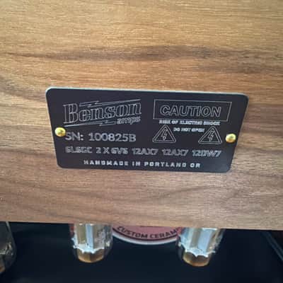 Benson Monarch Reverb + 1x12 Combo Milkman Walnut Wood Cab with Wheat Grille  Monarch Reverb + Combo with Milkman Walnut Cabinet and Wheat Grille 2026 - Milkman Walnut Wood / Wheat Grille image 5