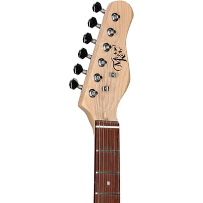Michael Kelly 58 Thinline Electric Guitar, Natural, Spalted Maple Top image 3