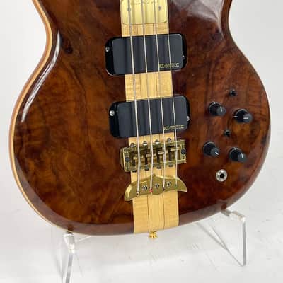 1998 Alembic Stanley Clarke Signature Standard Bass Natural Flame Walnut Short Scale image 4