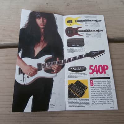 Vintage 1990 Ibanez Guitar and Bass Catalog! JEM, EX, Artist, JS Series! Rare, Original Case Candy! image 7
