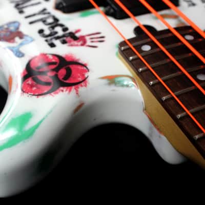Custom Painted and Upgraded Yamaha RBX 260 With Matching Headstock And Graphics image 14