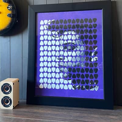 Framed Prince Guitar Pick Artwork By Mark Mayz image 3
