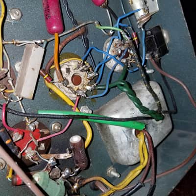 Knight rare 83SX234 10 watt mono tube amplifier 2E26 not 6V6 push pull 1955 - blue wrinkle paint image 16