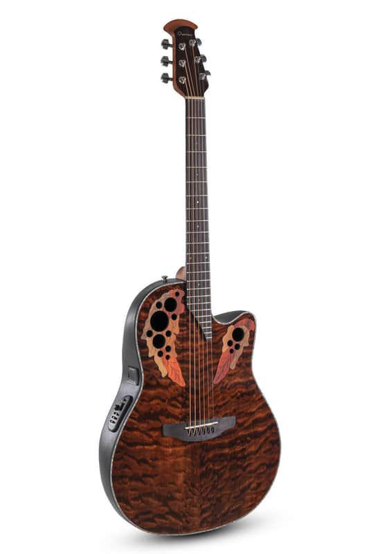 Ovation CE44P-TGE Exotic Celebrity Elite Plus Selected Figured Top Mid-Depth Lyrachord Body Nato Neck 6-String Acoustic-Electric Guitar w/Gig Bag image 1