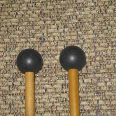 one pair new old stock A+ Mike Balter MB10AB (10AB) Hard Keyboard Mallets, 7/8" phenolic (plastic) round HEADS and natural birch HANDLES - mid to late 1990s (+ packaging) Unwound Series image 6