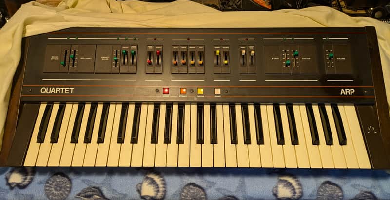 ARP Quartet Polyphonic Analog Synthesizer 1979 - 1980 - Black / Orange image 1