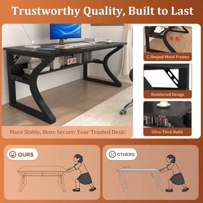55" Music Production Desk – DJ & Producer Studio Workstation Table Bild 3