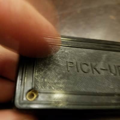 Japan vintage rare pickup coil PICK-UP 874 Ohm 1/8" aux plug 1960s - black wrinkled image 6