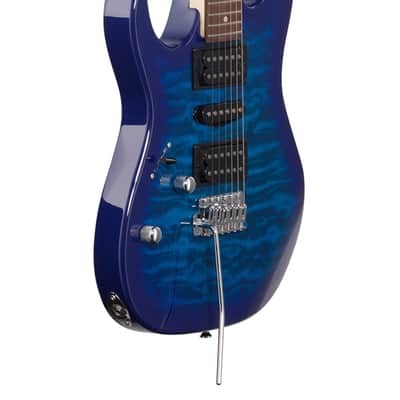 Ibanez Gio GRX70QAL Left Handed Guitar Trans Blue Burst image 9