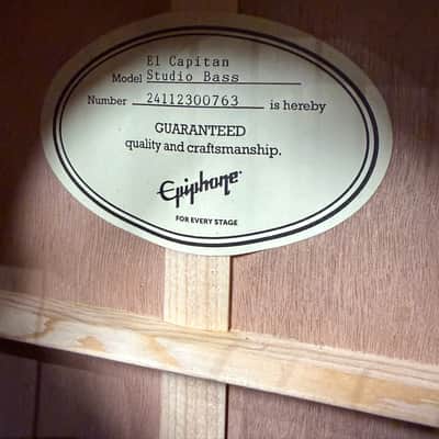 Epiphone El Capitan J-200 Studio Bass 4 String Acoustic Electric Bass Guitar image 5