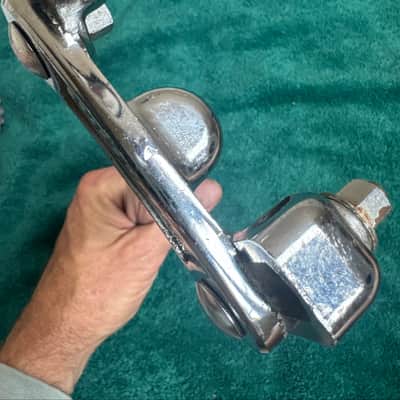 Ludwig Double Tom Drum Holder Mount Post 9 1/2” x 1” 70s - Chrome image 7