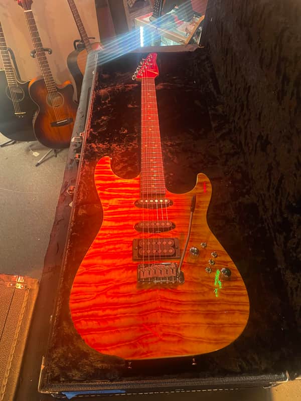 Tom Anderson Hollow Drop Top 2006 - Fire Yellow image 1