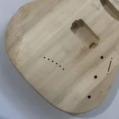 Unfinished SH Guitar Body String Through DIY Project image 7