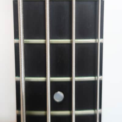 Vintage 1980s USA Carvin LB-50 Stereo 4 String Natural Guitar With Rare Charvel Tweed Case Very Clean image 5