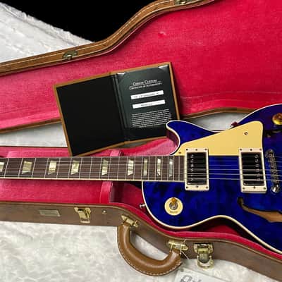 NEW ! Gibson Custom Shop 1959 Les Paul - Blue Gloss Finish - Hand Picked AAAA Quilt Maple Top - F-Holes - One Off! Super RARE! Authorized Dealer - Only 7.2lbs - G07178 image 15