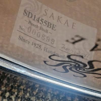 Sakae Beech 5.5"x 14" Snare Blue Sparkle Fade image 14
