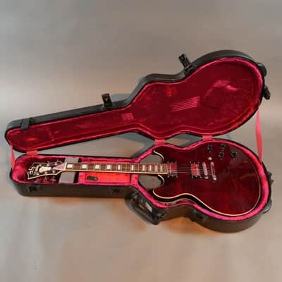 D'Angelico Premier DC Semi-Hollow No F Holes Wine Red w/Case - Used image 8
