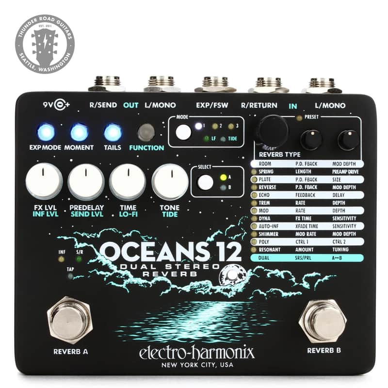 New Electro-Harmonix Oceans 12 Stereo Reverb image 1