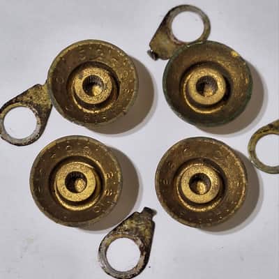 Original 1960 Gibson Les Paul Gold Reflector Knobs And Pointers Set - ES-335 TDC SG Standard Custom image 3