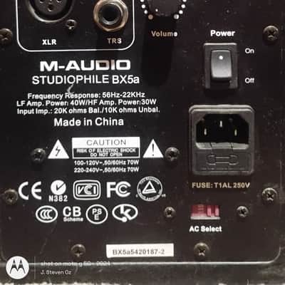 M-Audio BX5A Deluxe Active Studio Monitors (Pair) 2000s - Black image 4
