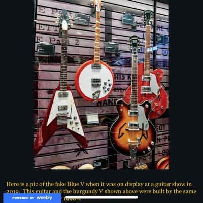 1992 Replica ‘67 Flying V Factory Frost Blue Lacquer Factory Reclaimed 1960’s Wood, 1967 Factory Parts, Wiring, Pat No Pickups Melody Maker Fingerboard Etc image 23
