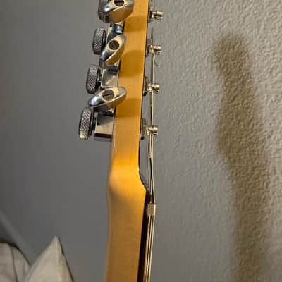 2005 Fender American Deluxe, Mahogany Stratocaster HSS with Rosewood Fretboard  - Crimson Red Transparent image 14