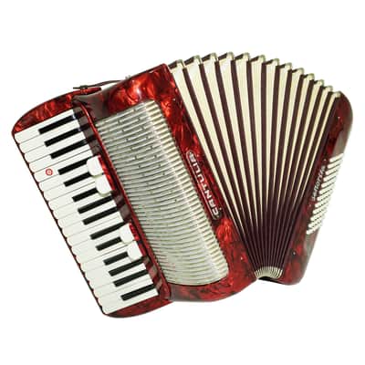 Cantulia Senorita 72 Bass Accordion, Rare Old German Piano Accordian, New Straps, 2367, Keyboard Accordion Instrument, Rich and Bright Sound image 2