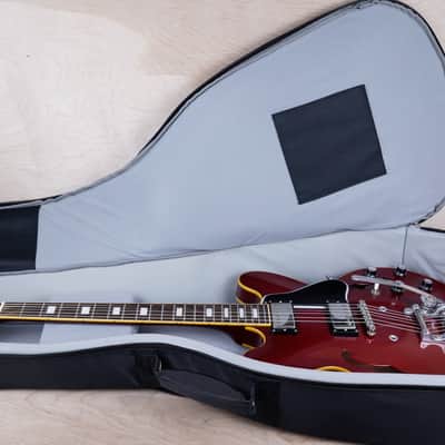 Edwards E-SA-125LTS Semi-Hollow Body With Bigsby MIJ 2013 Cherry Red Japan w/ Bag image 22