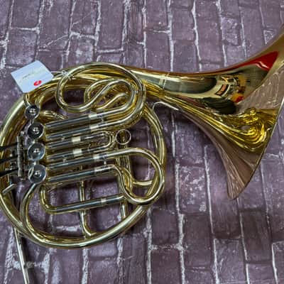 Yamaha YHR-567 Intermediate Double French Horn Lacquered Brass New Unplayed w/ Case Auth Dealer. #7676 image 6
