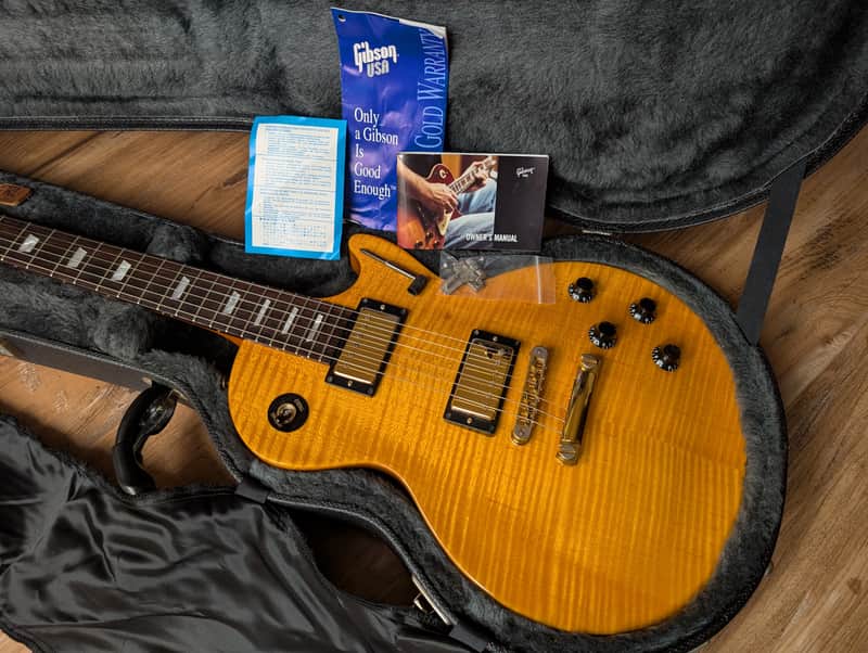 Gibson Les Paul Studio Plus 2003 Trans Amber Flame Top Very Clean W/OHSC image 1