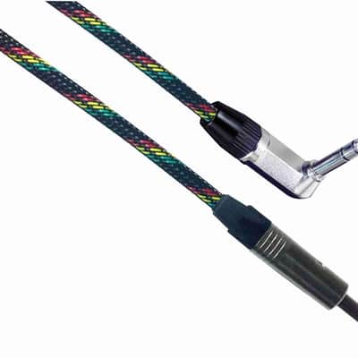REGGAE Designer Series Guitar Cables - 1/4" Straight to Right Angle - 6 ft. / STRAIGHT to RIGHT ANGLE image 1