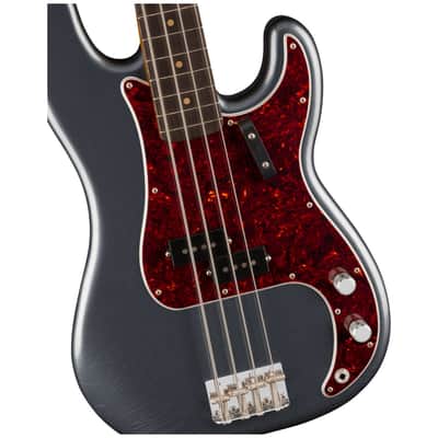 Fender Limited Edition Vintera® II Road Worn® '60s Precision Bass® - Rosewood Fingerboard - Charcoal Frost Metallic image 4