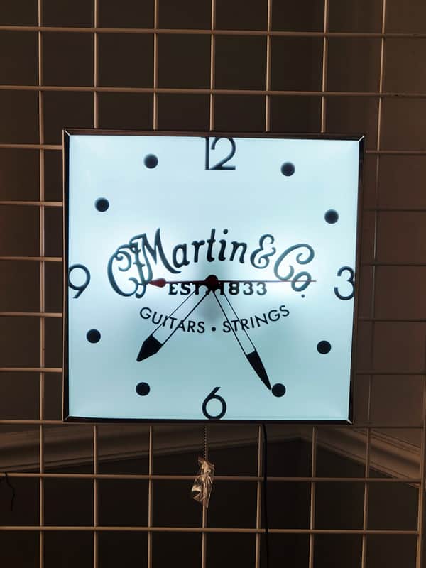 C. F. Martin & Co Guitars Dealer Style Light-Up Clock Killer Cool Man Cave/Garage Item image 1
