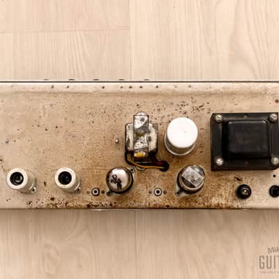 1965 Fender Vibro Champ Vintage Black Panel Tube Amp 1x8, Class A, FEIC image 12