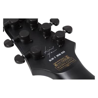 Schecter KM-7 MK-III Keith Merrow Legacy 7-String Right-Handed Electric Guitar with Ebony Fretboard and Ultra-Thin ‘C’ Neck (Transparent Black Burst) image 5