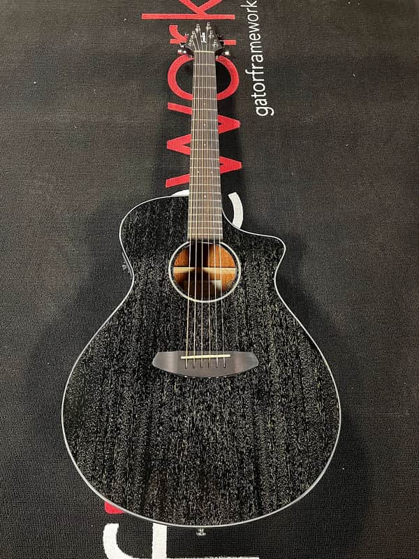Breedlove ECO Rainforest S Concert CE Acoustic-Electric Guitar - African Mahogany - Black Gold image 1