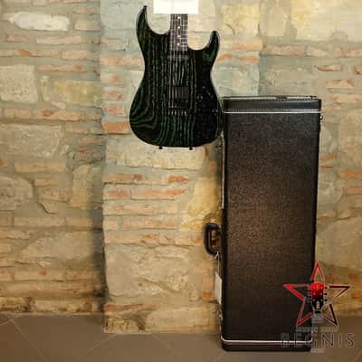 TOM ANDERSON Pro Am HS - Swamp Ash Body & Reverse Headstock - Black with Green Dog Hair image 24