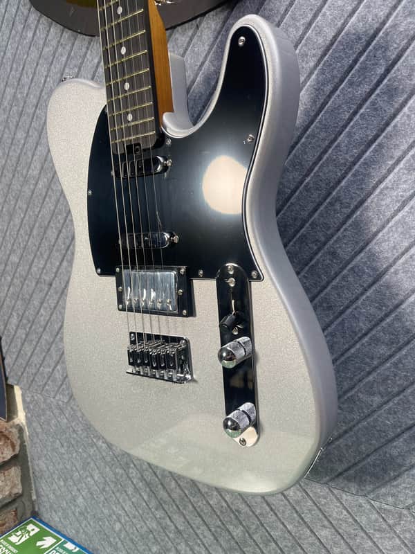 Firefly FF-TLS Baritone HSS Tele Sterling Silver Last One! SkunkWerx In USA Setup and Fret Polish image 1