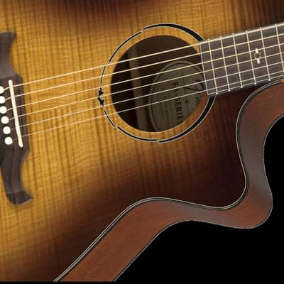 Fender Model FA-345CE Auditorium Sz. Acoustic Electric Guitar 3 tone Tea Burst image 3