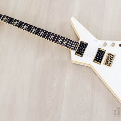 1985 Fernandes X-1 Neck Through Explorer Vintage Guitar White