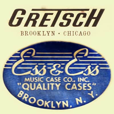 60's Vintage Gretsch Ess & Ess Hardshell Case - RARE Faux Red Alligator image 19