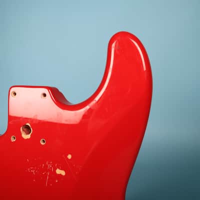 1994 Squier Stratocaster Ferrari Red Guitar Body w/ Pickguard image 19