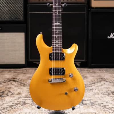 PRS SE CE 24 Standard Stoptail Electric Guitar - Metallic Gold Satin with Gig Bag image 3